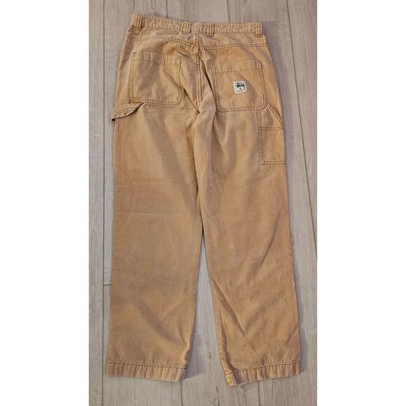 Stussy Double Knee Tan Carpenter Pants - Picture 5 of 7
